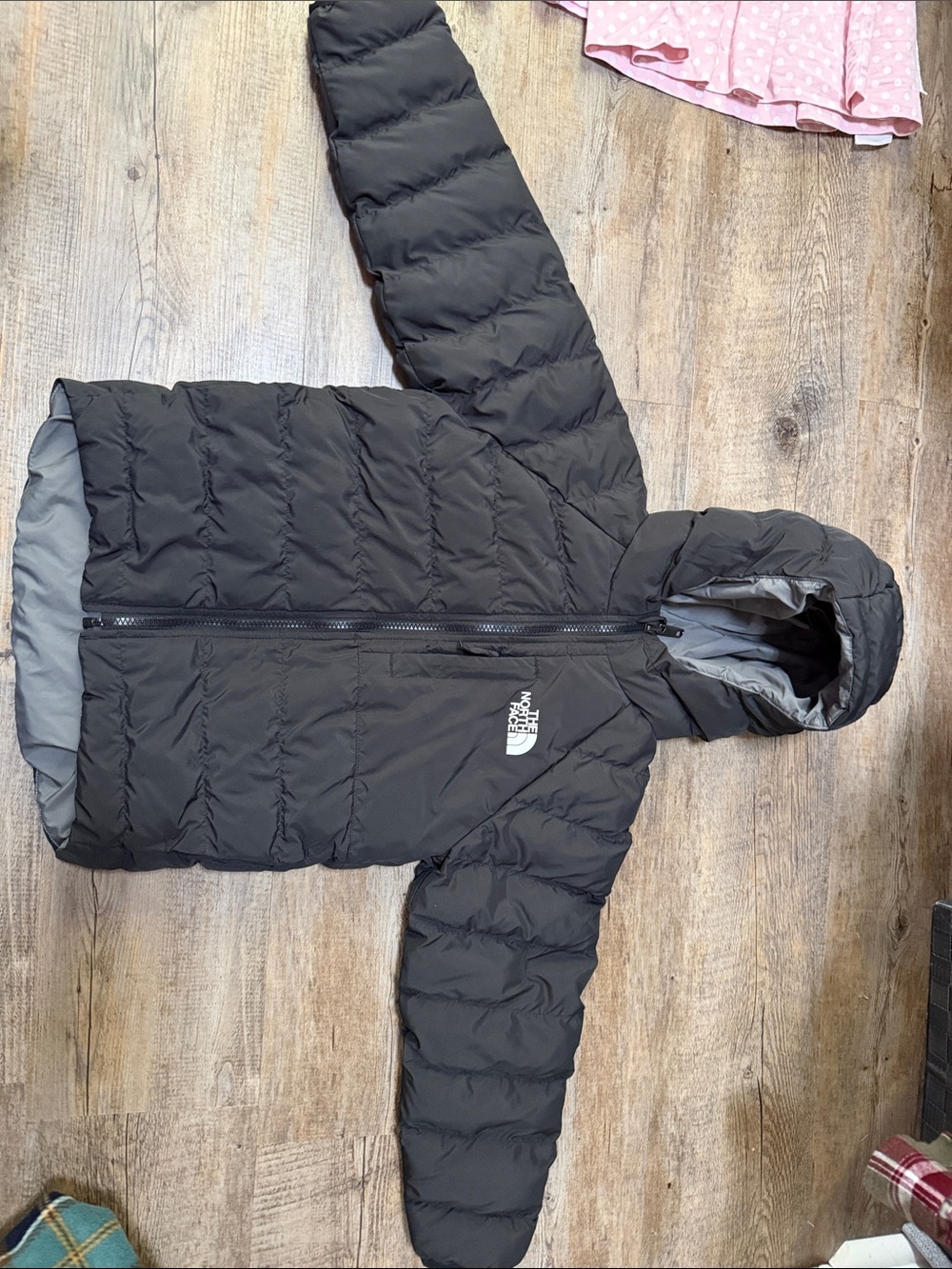 The North Face Black Hooded Down Reversible Jacket